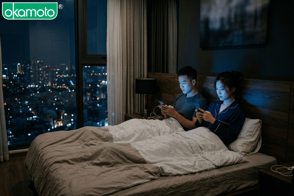 Hôn nhân nguội lạnh và sự chi phối của thiết bị điện tử chốn phòng ngủ.