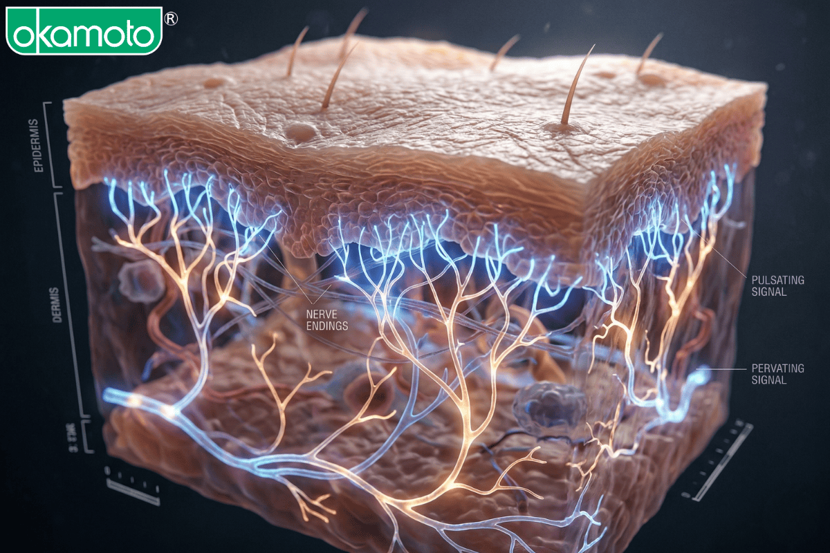 Thụ thể xúc giác thần kinh nhạy cảm ở vùng kín.