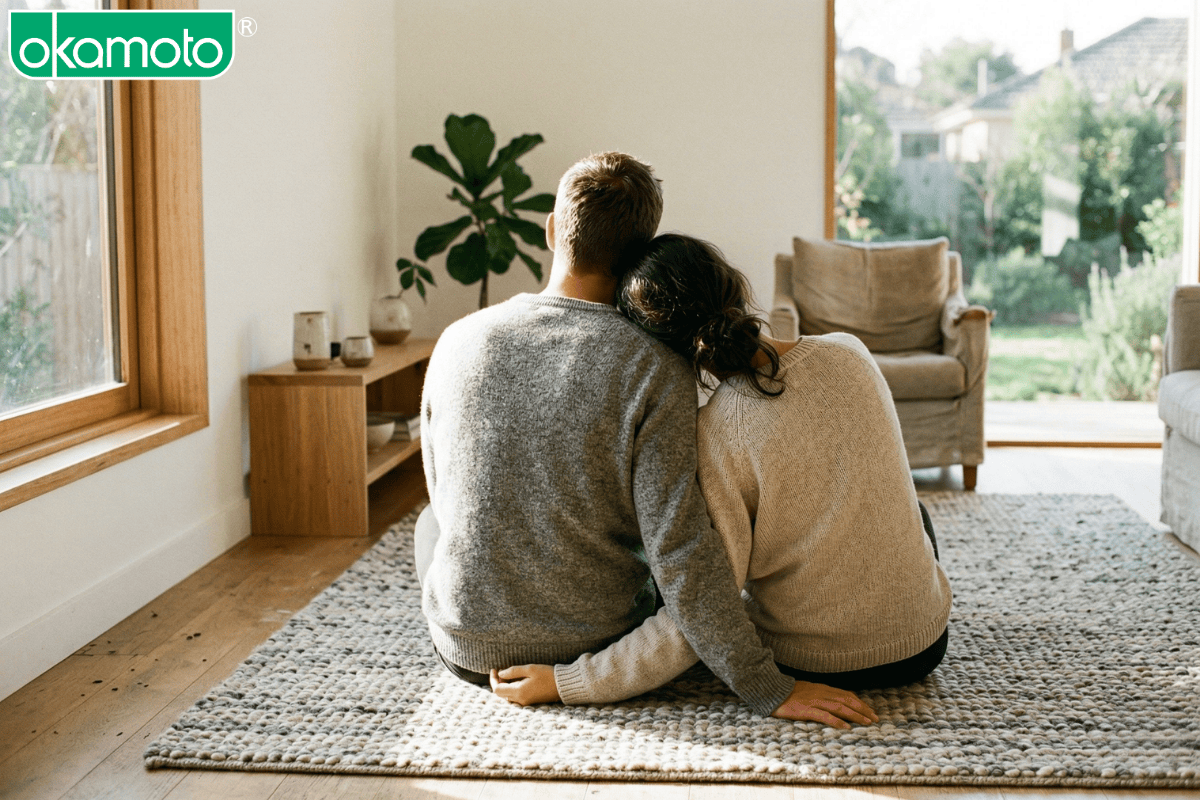 Cặp đôi ngồi bình yên bên nhau thể hiện sự đồng bộ sinh học.