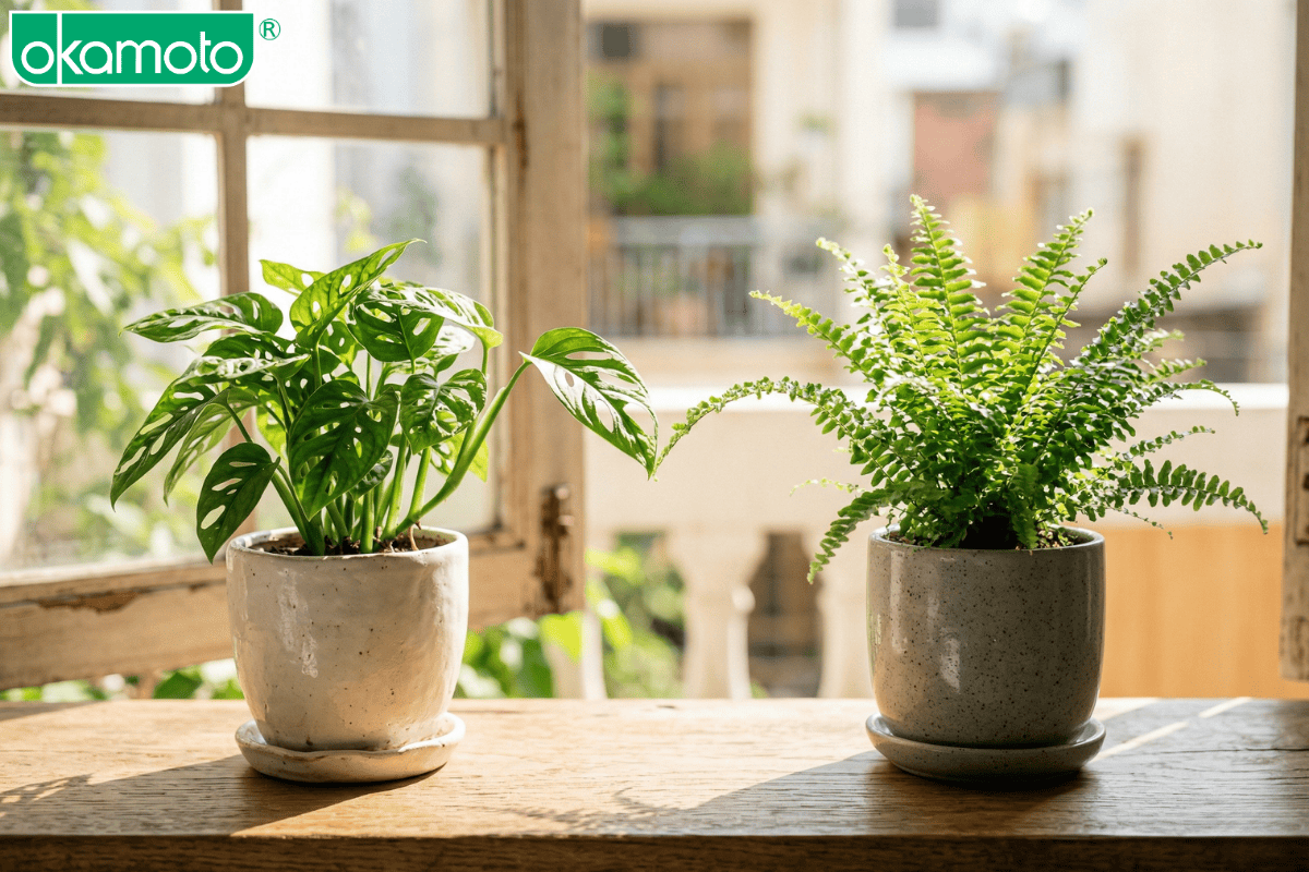 Hai chậu cây biểu tượng cho ranh giới cá nhân lành mạnh trong hôn nhân.