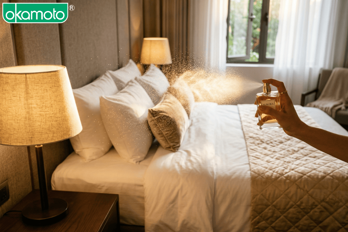 Thanh lọc không khí và dùng mùi hương cá nhân để khử nhiễm phòng khách sạn.