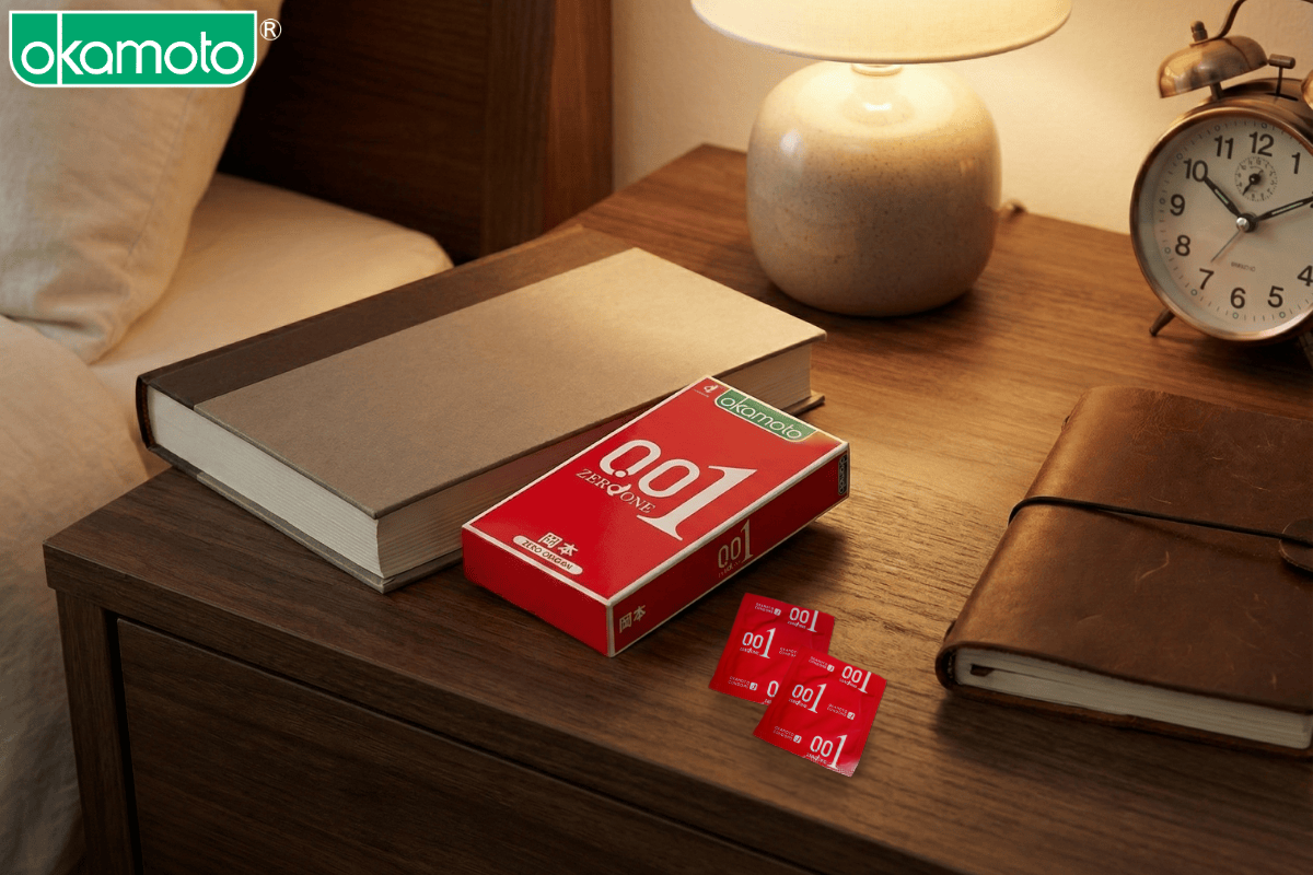 bao cao su Okamoto siêu mỏng tăng cảm giác chân thật