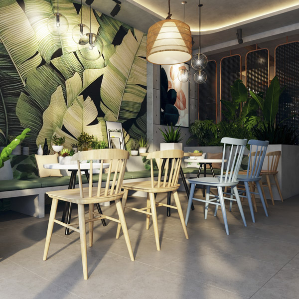 Mẫu thiết kế cà phê vườn đơn giản