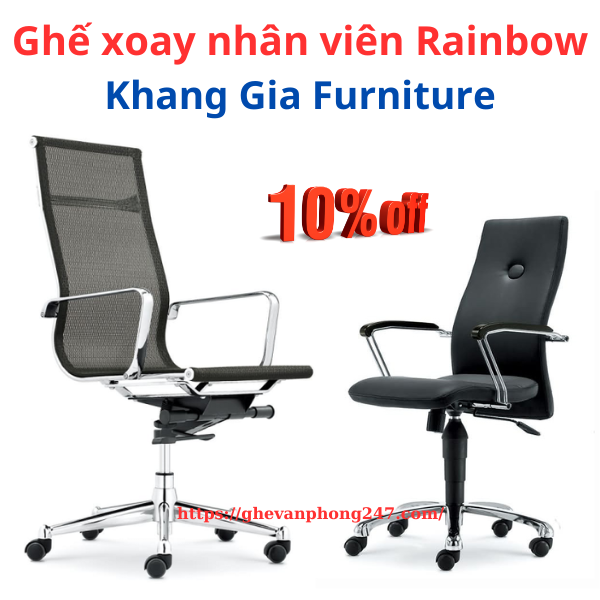 Ghế Xoay Văn Phòng Rainbow