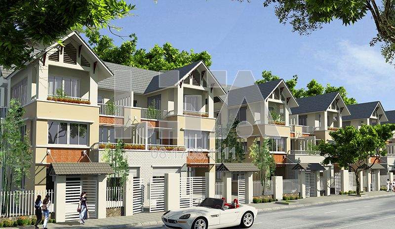 Kiến trúc biệt thự liền kề nối tiếp nhau