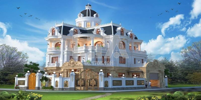 Mẫu thiết kế kiến trúc biệt thự lâu đài 3