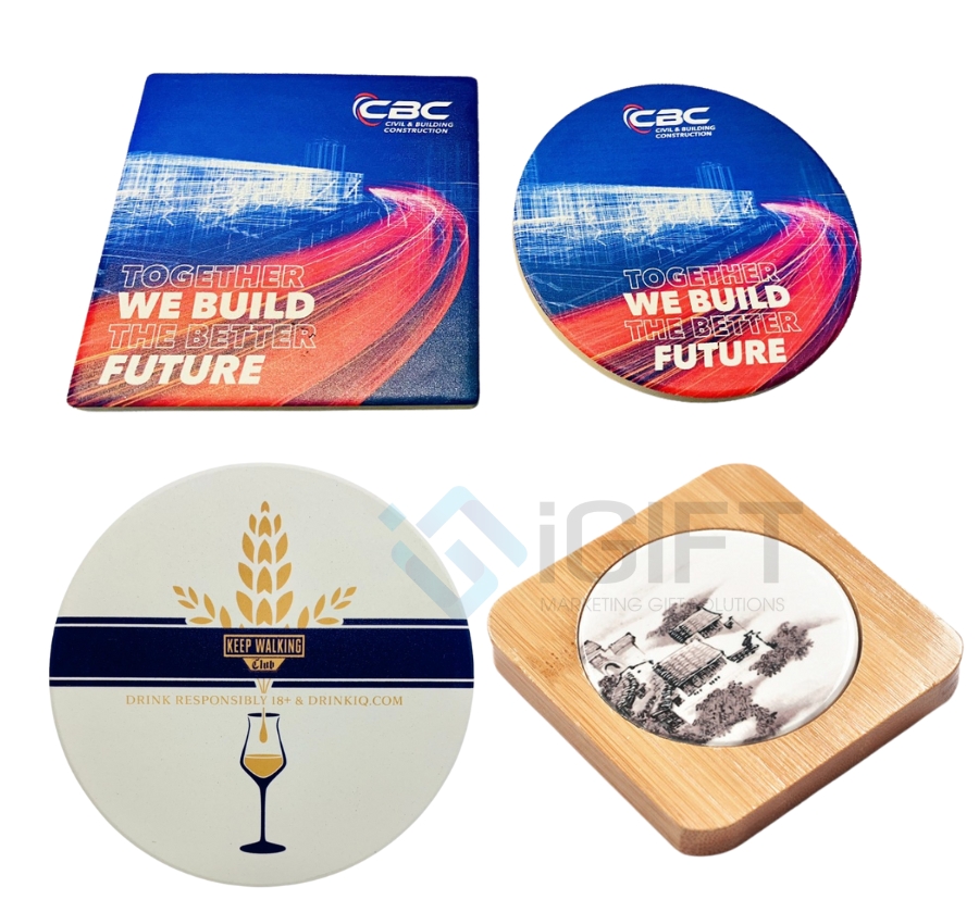 5 chất liệu phổ biến của lót ly in logo - Quà tặng doanh nghiệp ưa chuộng 1 Lót ly in logo theo yêu cầu