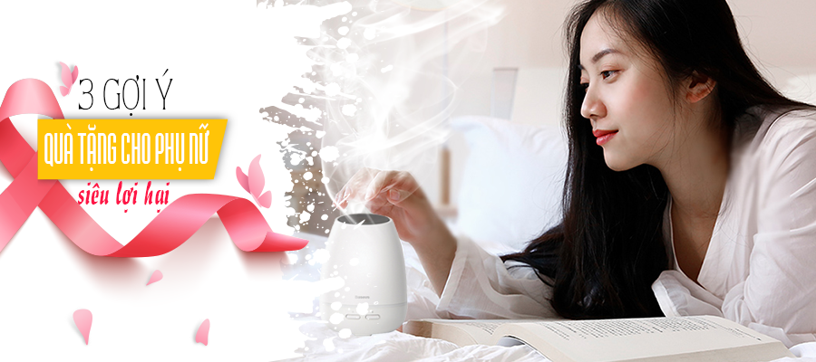 Máy xông tinh dầu thiết kế hiện đại, tích hợp nhiều chức năng cực chất