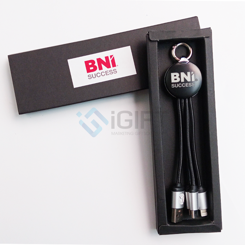 Cáp sạc đa năng 3 in 1 - Khắc logo phát sáng 2 Cáp sạc đa năng 3 in 1 - Khắc logo phát sáng Quà tặng công nghệ doanh nghiệp