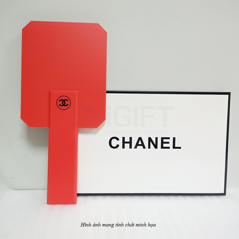 Gương trang điểm cầm tay cao cấp - In ấn logo theo yêu cầu 2 Gương trang điểm cầm tay cao cấp - In ấn logo theo yêu cầu Quà tặng công nghệ doanh nghiệp