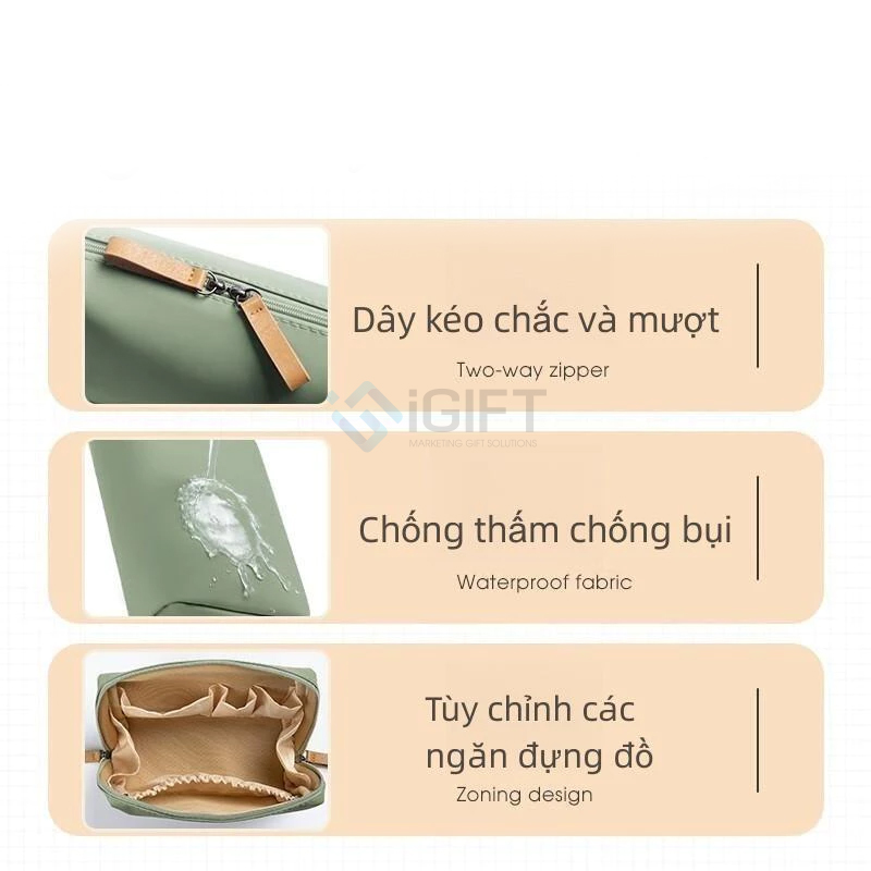 Túi đựng mỹ phẩm in logo theo yêu cầu 4 Túi đựng mỹ phẩm in logo theo yêu cầu Quà tặng công nghệ doanh nghiệp