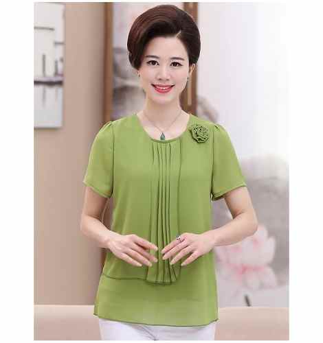 Ao so mi trung nien don sac