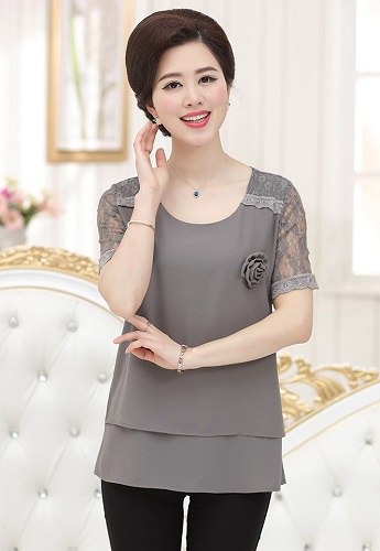 Ao kieu trung nien chat lieu voan