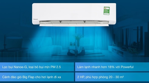 Công suất 2 HP phù hợp cho căn phòng diện tích từ 20 đến 30 m2