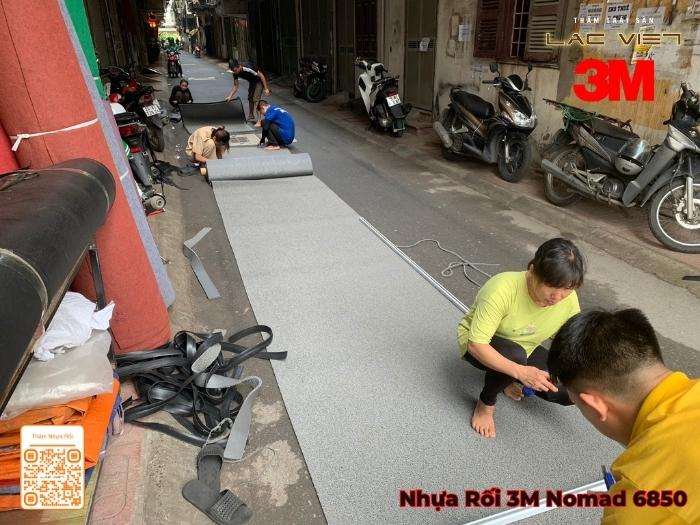 Lạc Việt trực tiếp gia công thảm lau chân nhựa rối 3M  nomad 6850