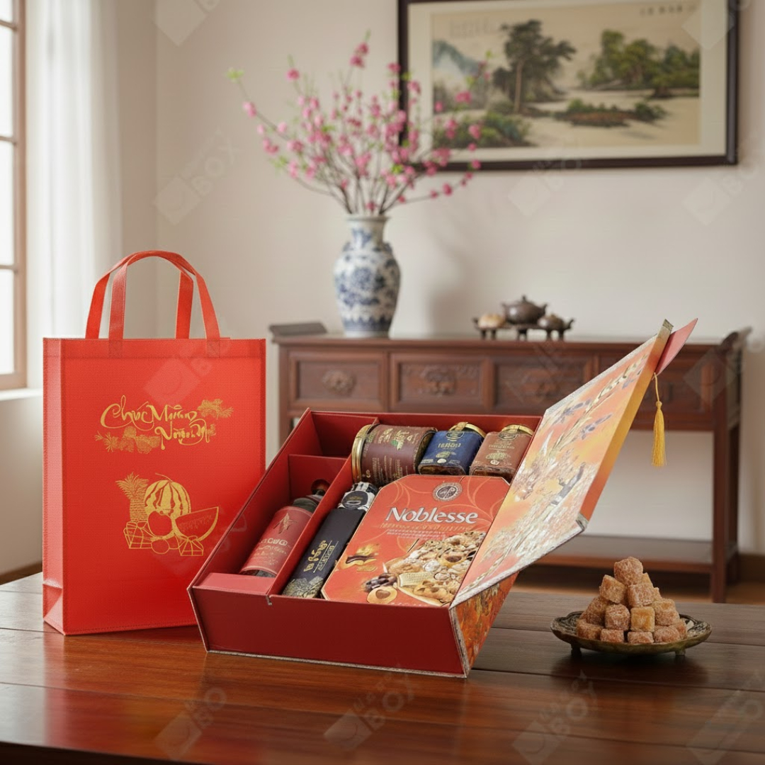 Kích thước túi vải không dệt đựng hộp quà tết phổ biến cho doanh nghiệp hiện nay