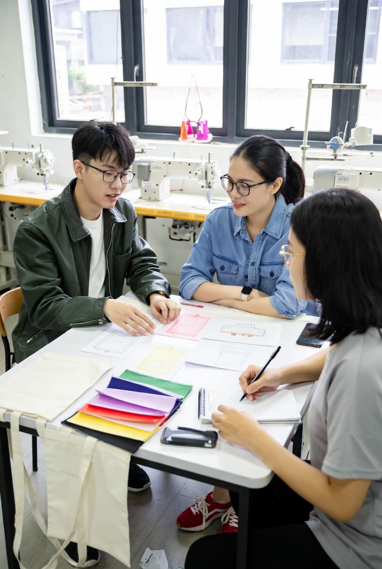 Bước đầu tiên trong quy trình in túi vải là tiếp nhận mẫu và tư vấn