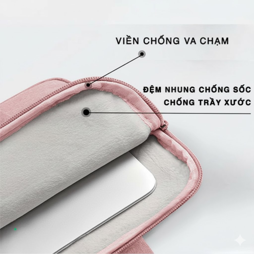 Túi vải canvas chống sốc đựng laptop phù hợp cho sinh viên