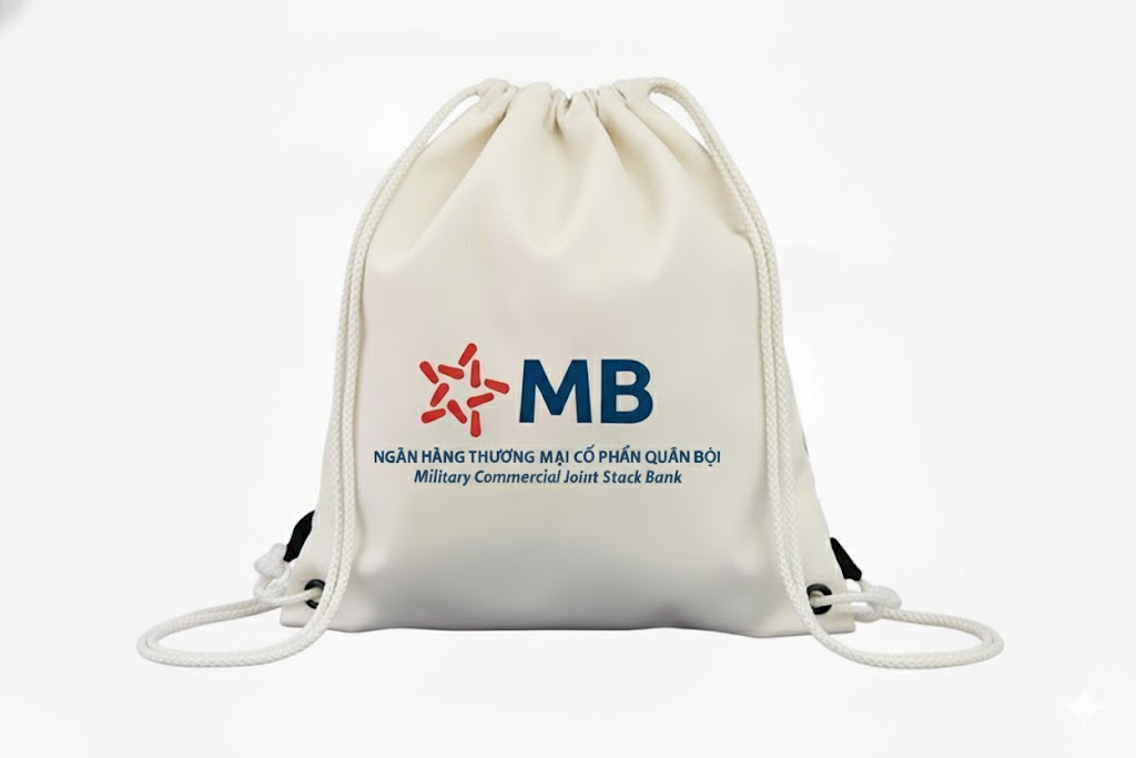 mẫu túi canvas dây rút MB Bank
