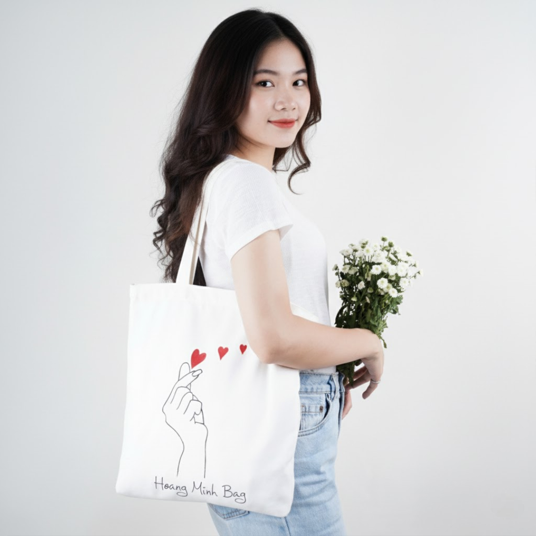 Túi canvas handmade thiết kế thêm logo thương hiệu là cách marketing hiệu quả