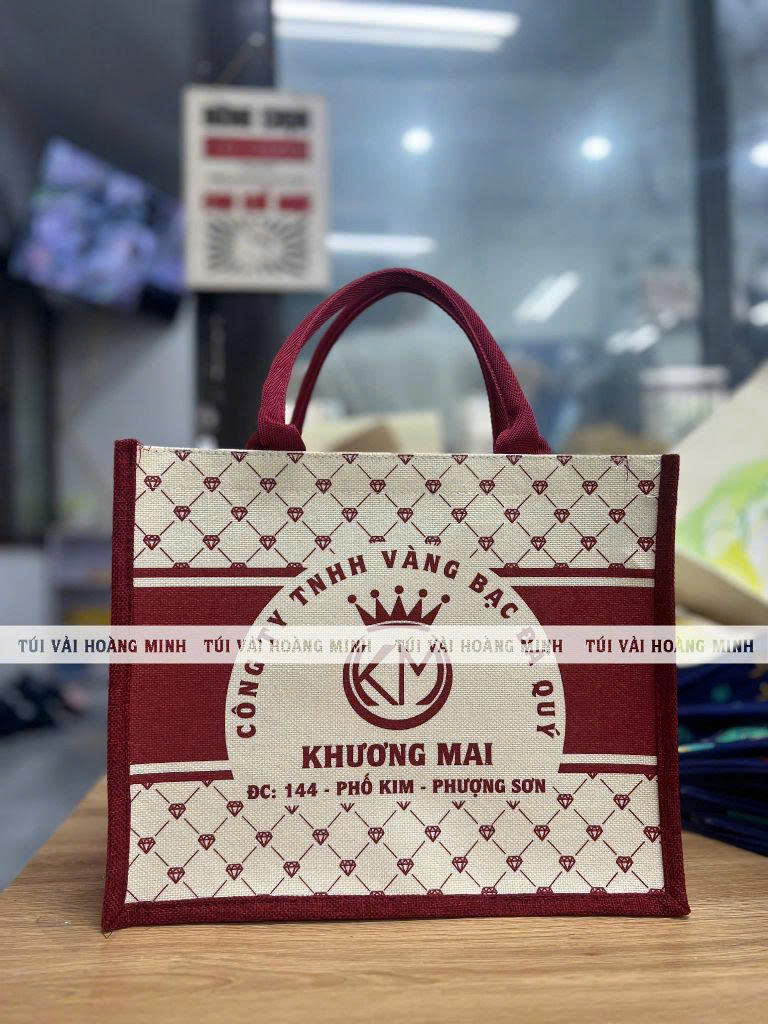 Túi vải in logo tăng nhận diện thương hiệu cho doanh nghiệp kinh doanh vàng bạc