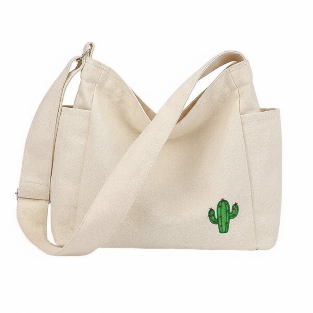 Mẫu túi vải canvas đeo chéo cho nữ