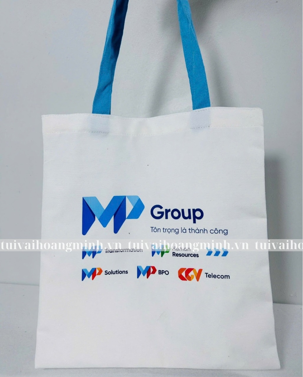 túi vải canvas in logo Mp group