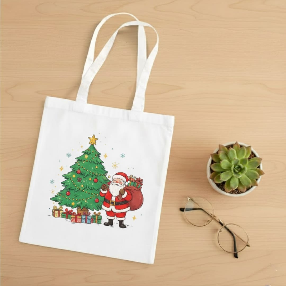 Túi vải canvas quà tặng giáng sinh sản xuất tại Hoàng Minh