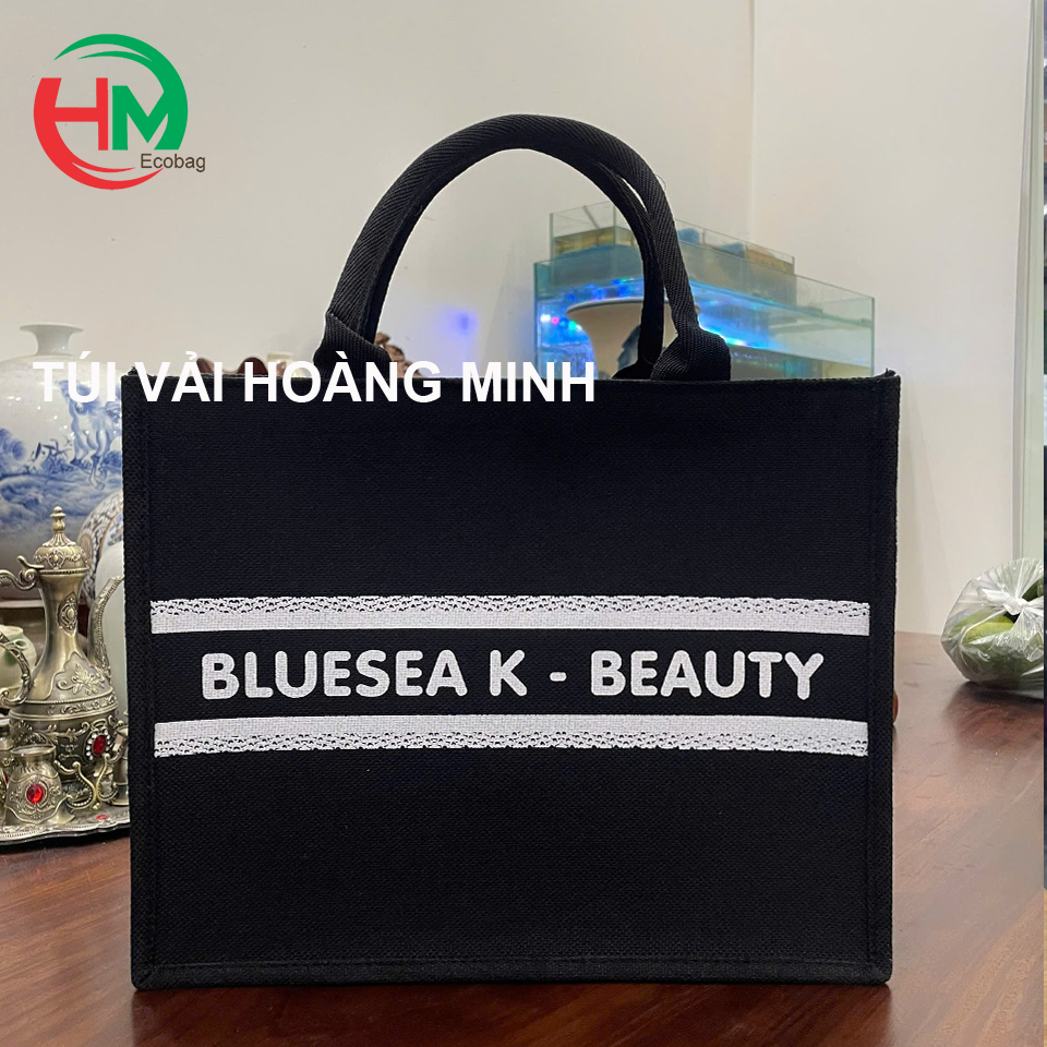 túi vải linen in logo bluesea K Beauty