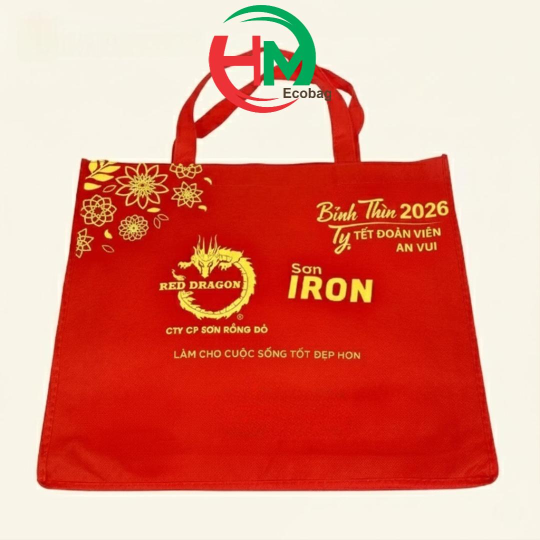 Túi vải không dệt đựng quà tết in theo yêu cầu của từng doanh nghiệp
