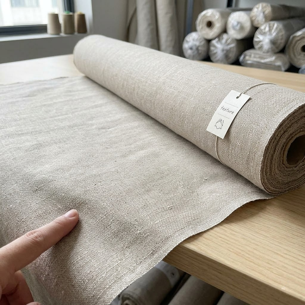 Vải linen có đặc điểm bề mặt không bằng phẳng