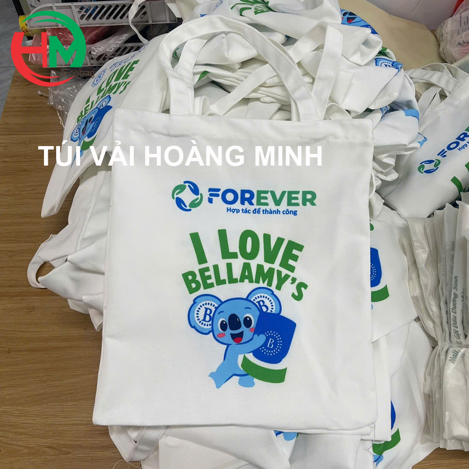 Xưởng in túi vải canvas Hoàng Minh lựa chọn phương pháp in phù hợp, màu in sắc nét