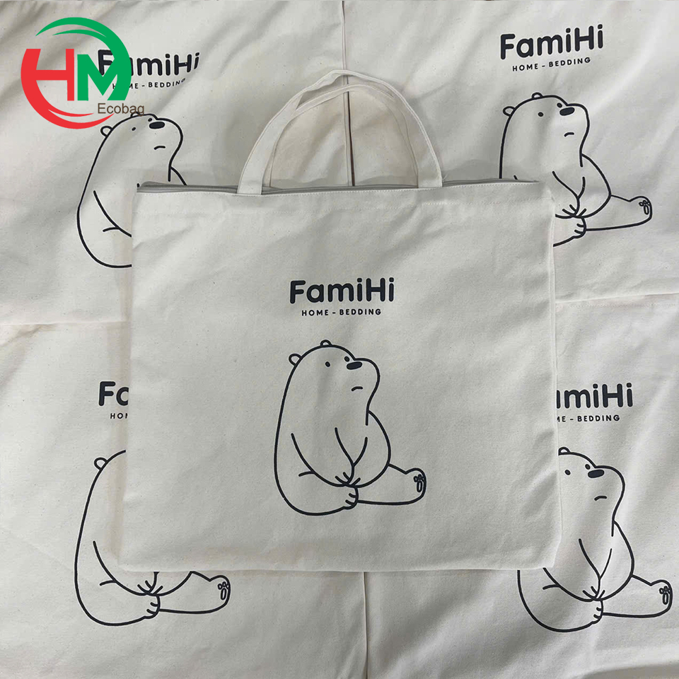 In lưới có phải là in lụa. Mẫu túi vải canvas được sử dung phương pháp in lưới