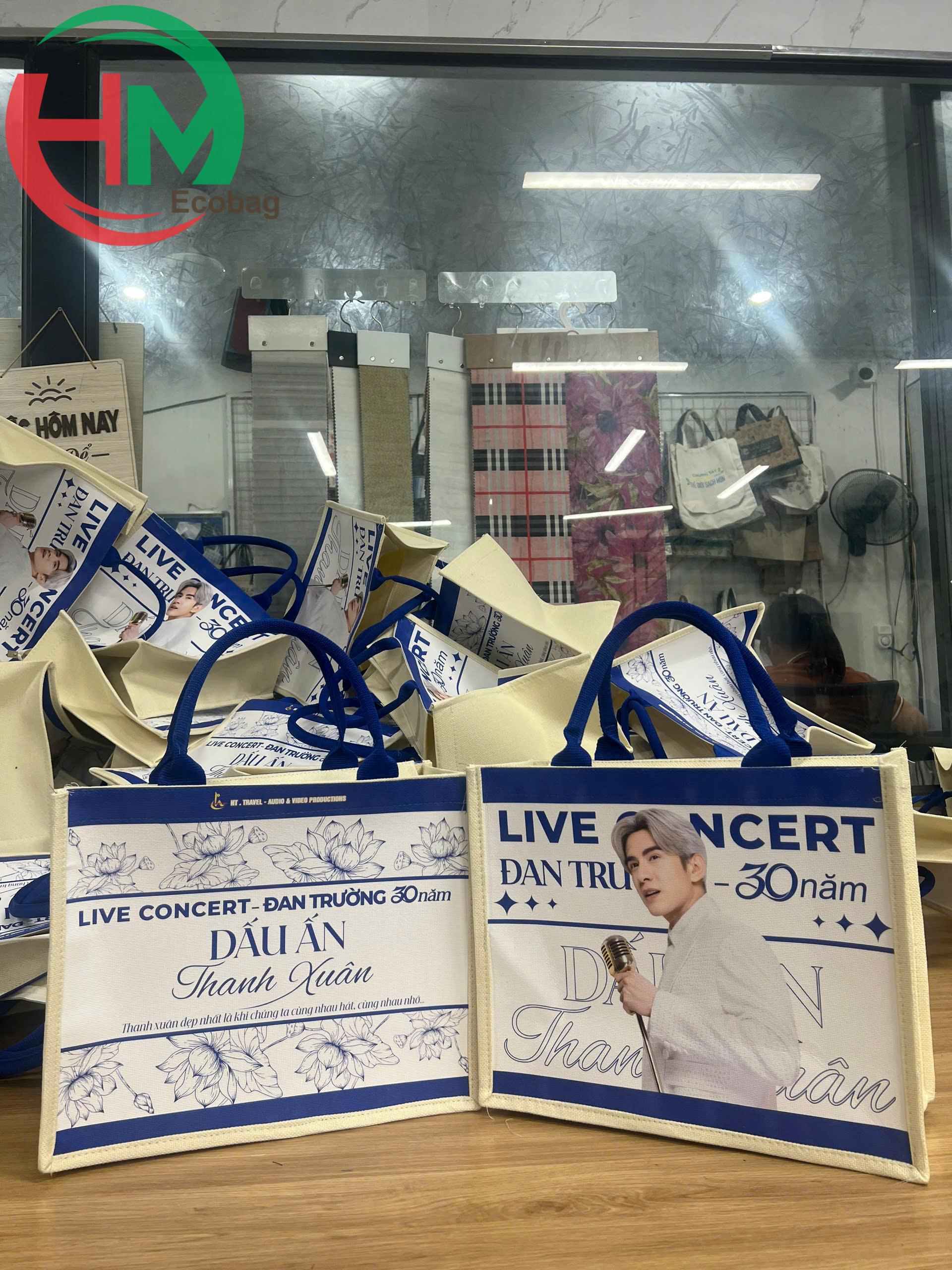 Túi vải đay linen được in tại xưởng Túi Vải Hoàng Minh