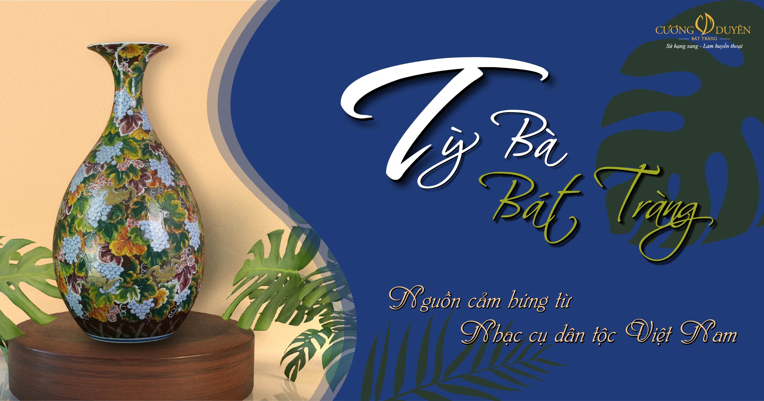 Bình Tỳ Bà Bát Tràng - nguồn cảm hứng từ nhạc cụ dân tộc Việt Nam