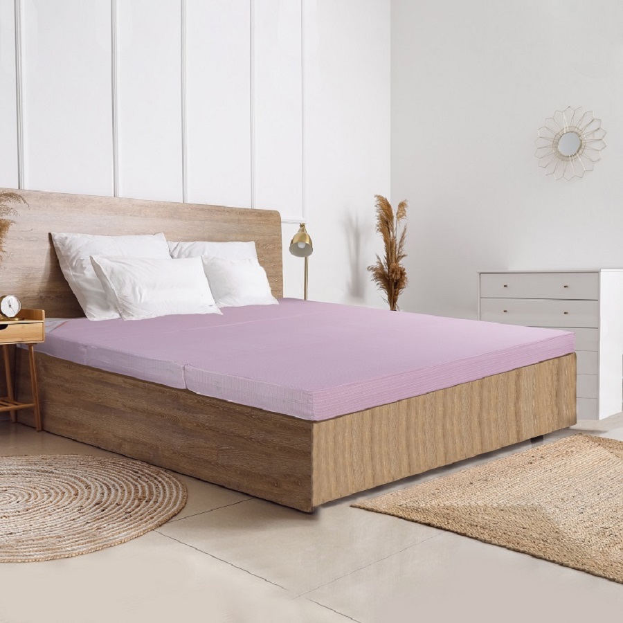 Đệm bông ép mẫu 4 có màu sắc hài hòa, tinh tế, độ bền cao và không bị xẹp lún theo thời gian.
