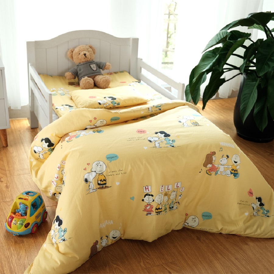 Bộ chăn ga gối Baby 8 - Hello vàng