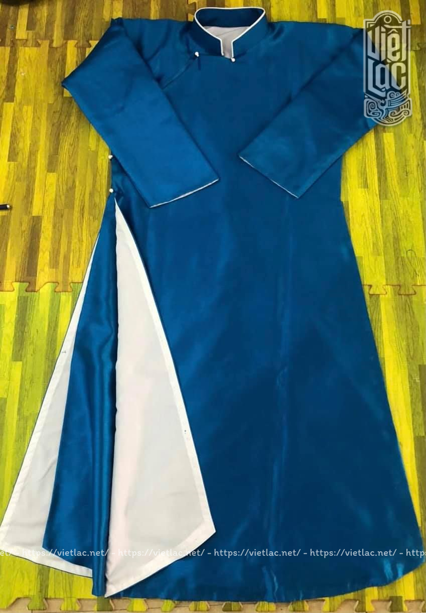 Áo lễ vải taffeta màu xanh than