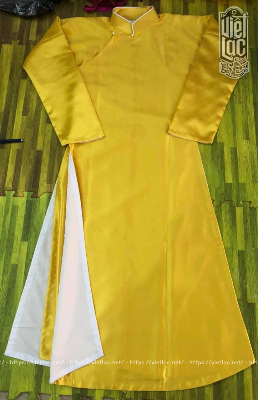 áo lễ vải taffeta màu vàng