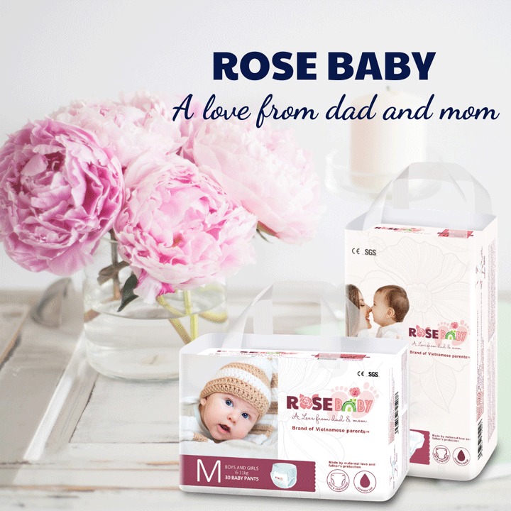 Trải nghiệm miễn phí sản phẩm Tã em bé ROSE BABY cao cấp