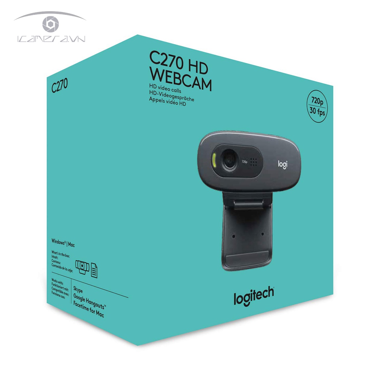 Webcam Logitech C270 HD cho laptop/ android TV box