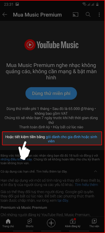 Cách đăng ký Youtube Premium ở Việt Nam