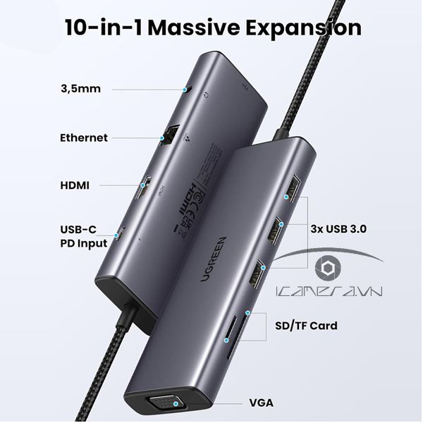 Hub USB Type C 10 in 1 Ugreen 15601