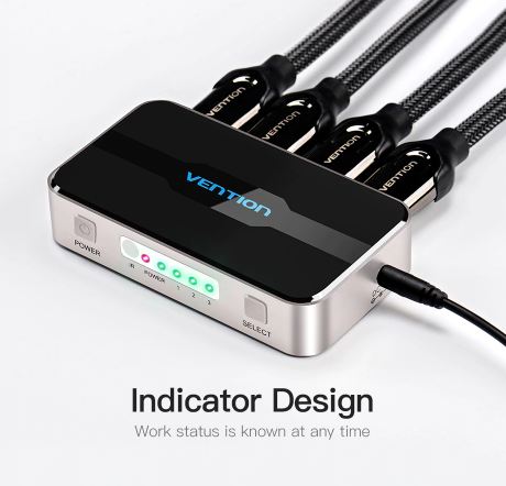 Thiết bị gộp HDMI Switcher 3 in - 1 out Vention VAA-S20