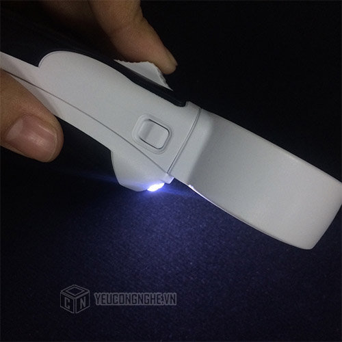 Kính lúp cầm tay 2 đèn led cỡ nhỏ