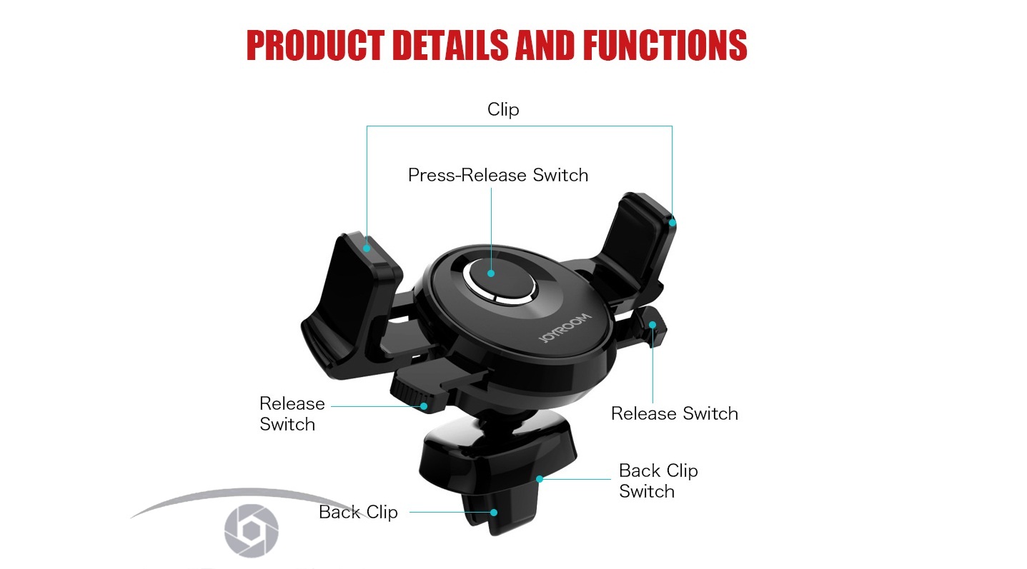 Giá đỡ điện thoại gắn khe gió điều hòa trên ô tô Joyroom JR-ZS127