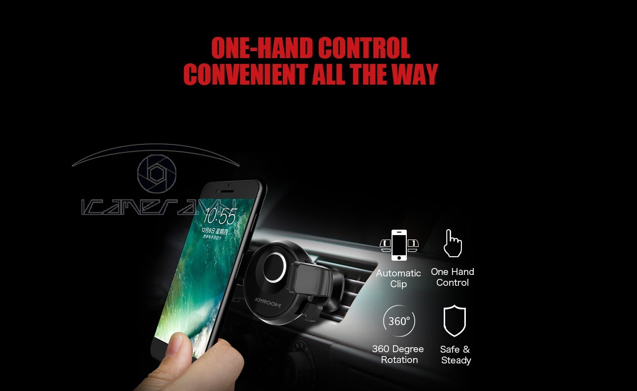 Giá đỡ điện thoại gắn khe gió điều hòa trên ô tô Joyroom JR-ZS127