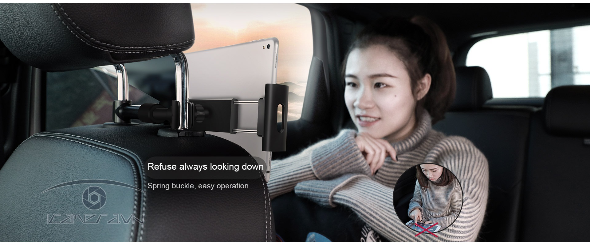 Giá đỡ iPad, điện thoại gắn ghế sau xe hơi Joyroom JR-ZS158