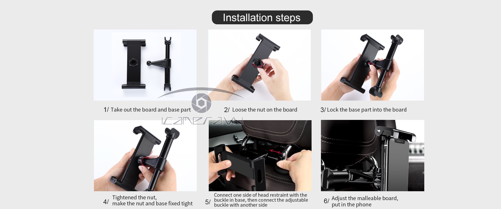 Giá đỡ iPad, điện thoại gắn ghế sau xe hơi Joyroom JR-ZS158