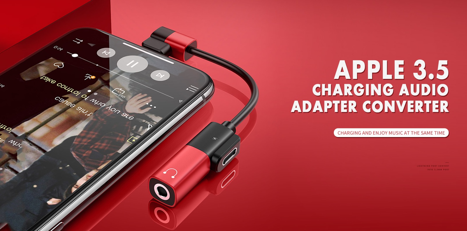 Cáp chuyển đổi lightning ra cổng sạc và giắc tai nghe 3.5mm - 2in1 adapter Joyroom S-M362